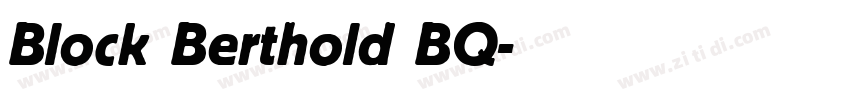 Block Berthold BQ字体转换